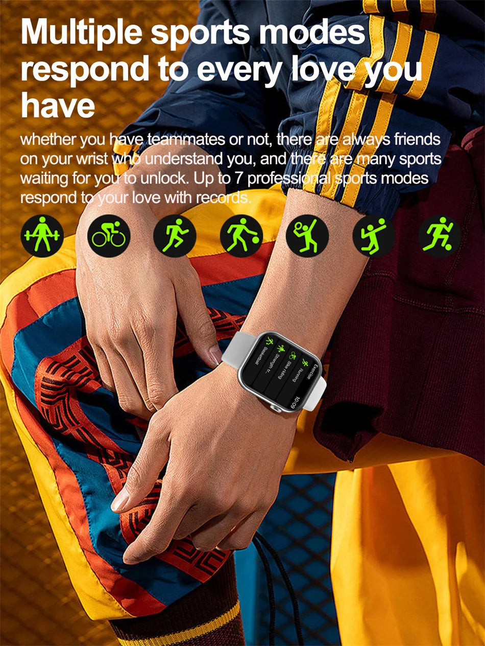 P45 Smartwatch 2024 – Tecnologia e Estilo em Cada Detalhechamadas via Bluetooth e Android e iOS, Resistência à água