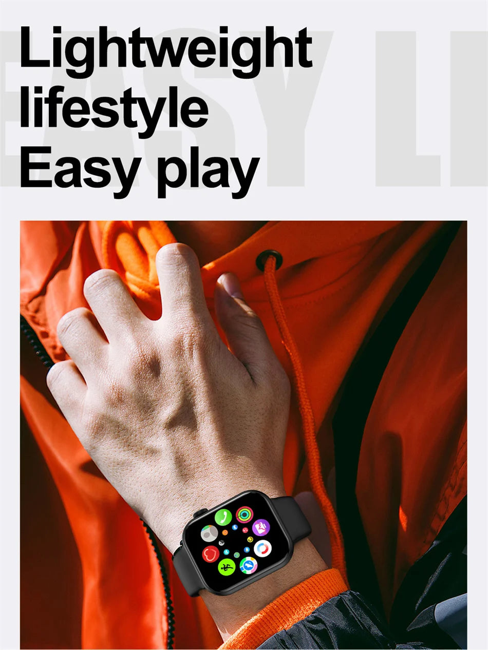 P45 Smartwatch 2024 – Tecnologia e Estilo em Cada Detalhechamadas via Bluetooth e Android e iOS, Resistência à água